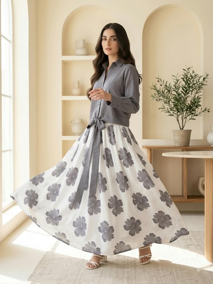 DIGITAL FLORAL MAXI
