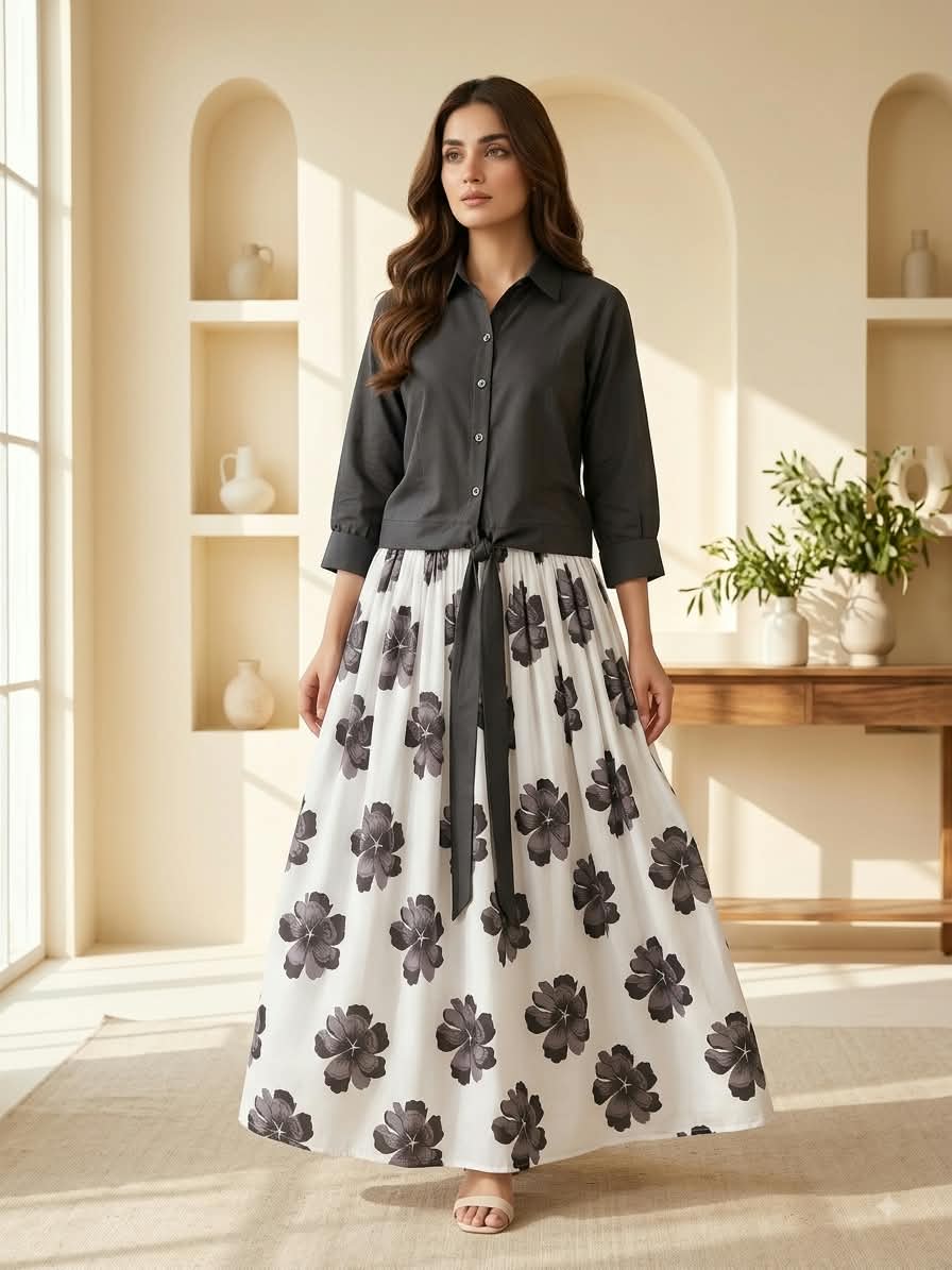 DIGITAL FLORAL MAXI