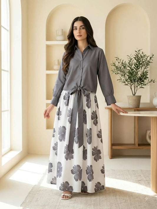 DIGITAL FLORAL MAXI