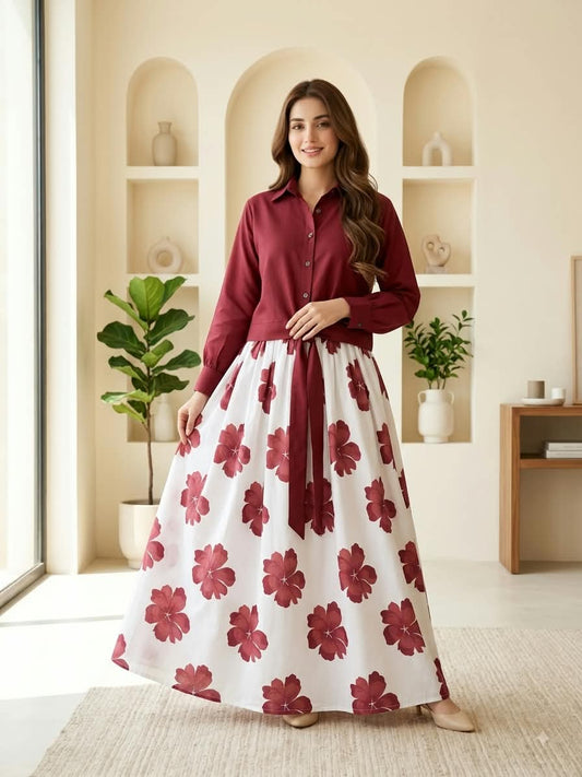 DIGITAL FLORAL MAXI