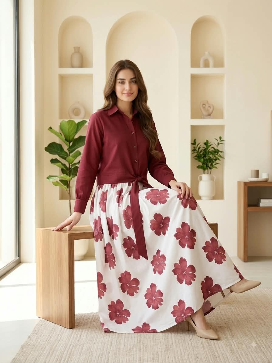 DIGITAL FLORAL MAXI