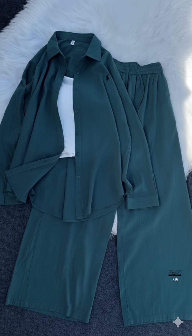 Polo Style 2-Piece Western Set - Zinc - Afsarah Pret Women's Collection