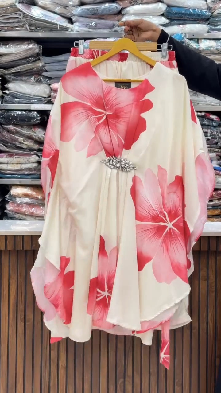 ✨ Digital Floral Kaftan pink