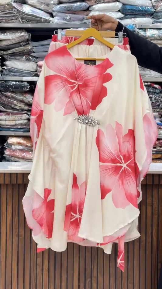 ✨ Digital Floral Kaftan pink